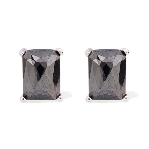 Par de Brinco de Prata Solitário de Diamantes Negros Aprox. 1,50 cts 138448