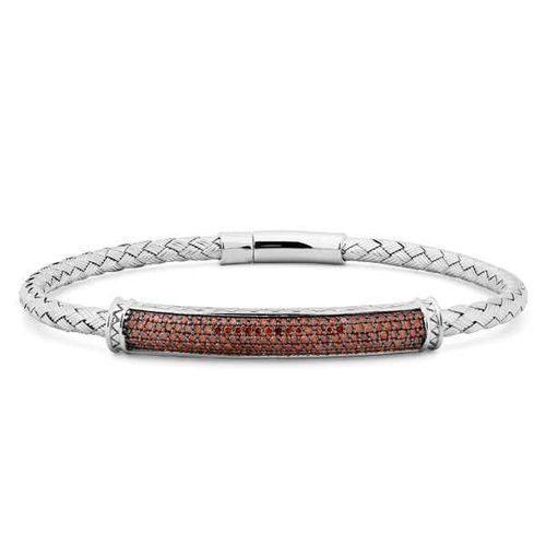Bracelete de Prata com Diamantes Vermelhos Aprox. 65 pts 138296