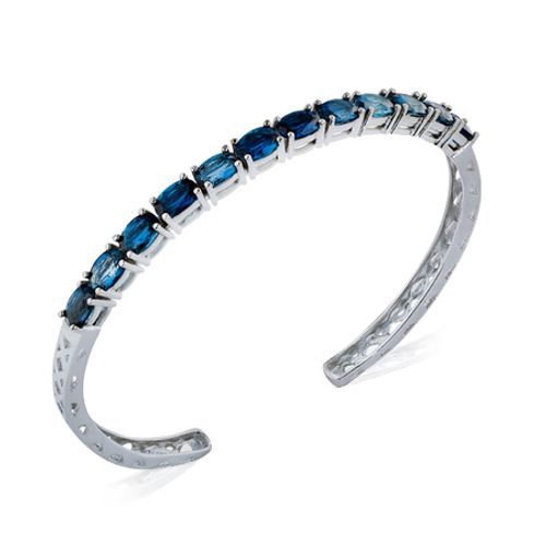 Bracelete de Prata com Topázios London Blue 133277