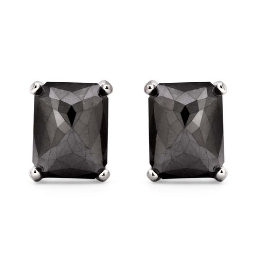 Par de Brinco de Prata de Diamantes Negros Aprox. 1 ct 138450