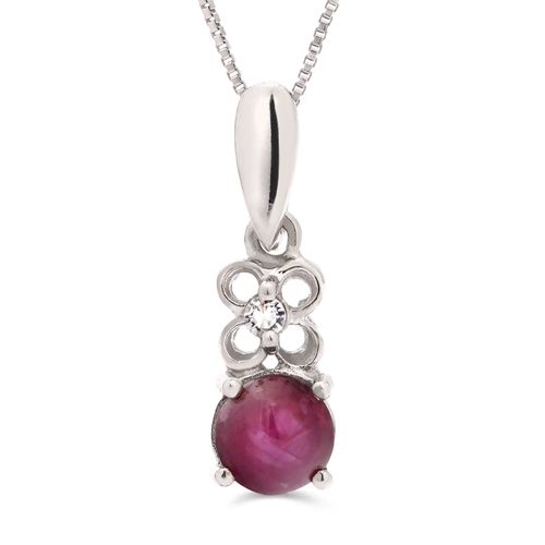 Pingente com Rubi Estrela Aprox. 1,49 cts em Prata 156425