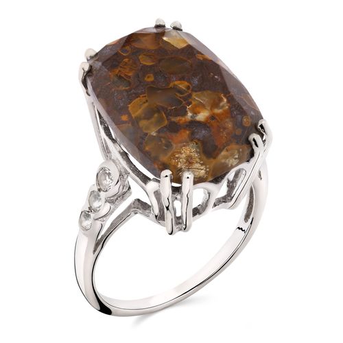 Anel de Prata com Jasper 156678