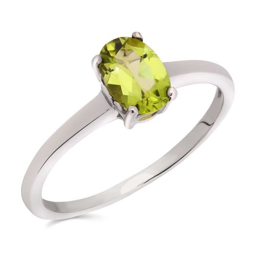 Anel Peridoto Solitário em Prata 162644