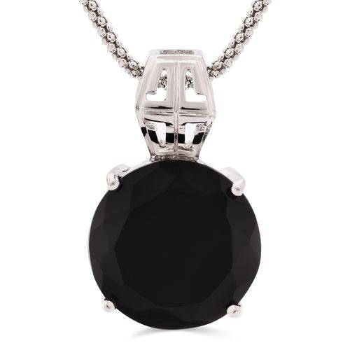 Pingente de Prata com Onix Redondo Aprox. 9,25 cts 163165