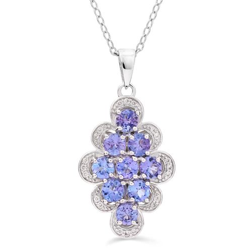 Pingente de Prata Navete com Tanzanitas Aprox. 2,25 cts 175901