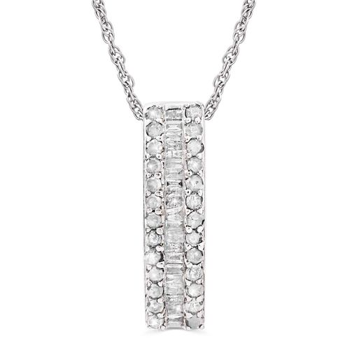 Pingente de Prata com Diamantes Brancos Aprox. 48 pts 119171