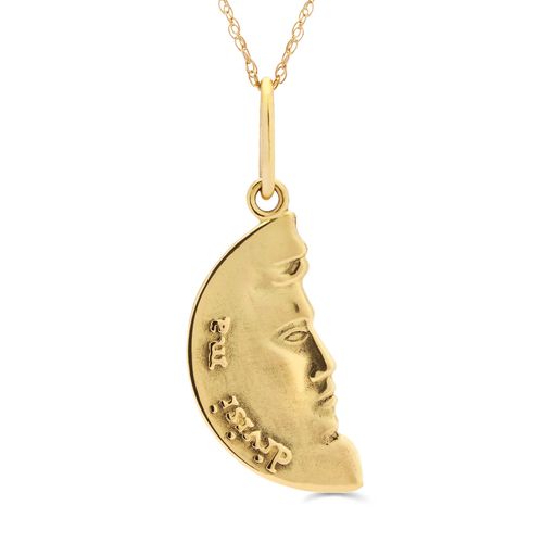 Pingente Cara Metade em Ouro Amarelo 18k 114129