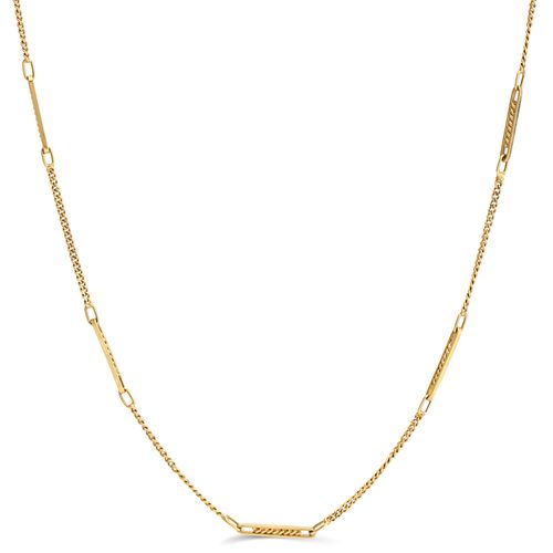 Corrente de Ouro Amarelo Malha Trabalhada - 50 cm Au Am 18k 187688