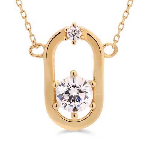 Pingente com Dois Pontos de Luz em Ouro Amarelo 18k 190025
