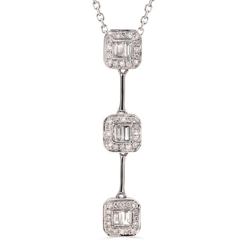 Pingente de Ouro com 6 Diamantes Trapezios e 48 Diamantes Aprox. 20 pts 191451