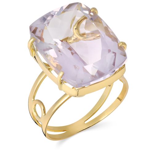 Anel com Amestista Rose de France Aprox. 10 cts Linha Ouro Amarelo 18k 197051
