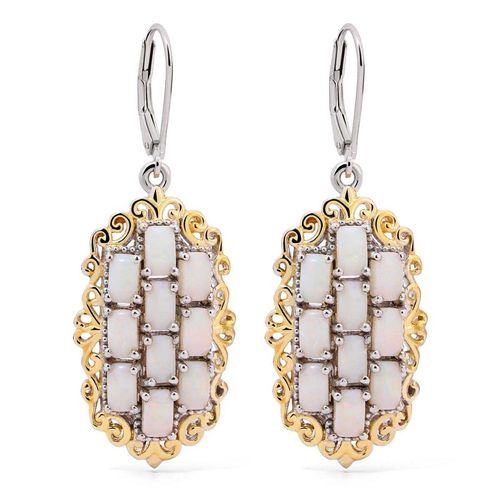 Par de Brinco de Prata com Opalas Australianas Aprox. 5,25 cts 182598