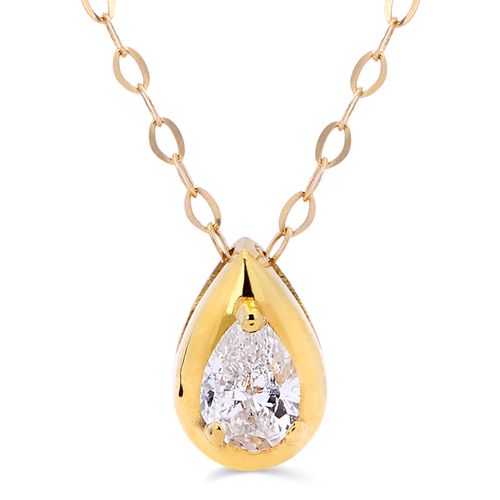Pingente Gota De Diamante Vs Aprox. 8 pts - Corrente Elos 45 cm 186591