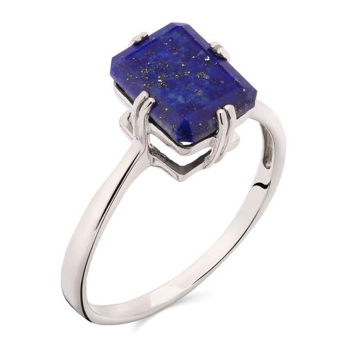 Anel de Prata com Lapis Lazulle Retangular Aprox. 2,40 cts 161906