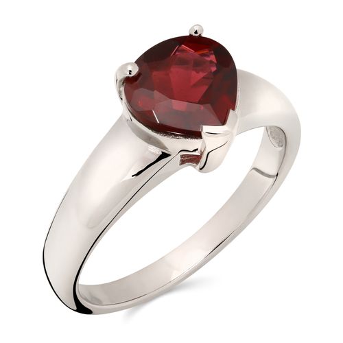 Anel com Rodolita Raspberry Gota Aprox. 1,50 cts Prata 169963