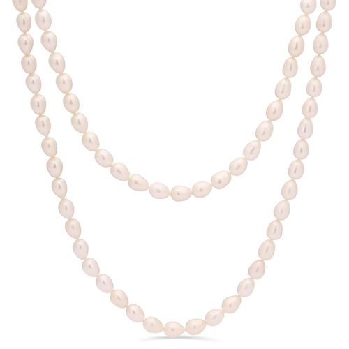 Colar Longo de Pérolas Brancas 149562