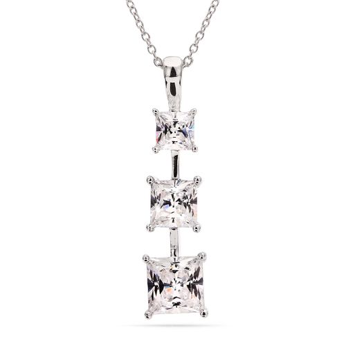 Pingente de Prata com Zirconias Aprox. 3,33 cts 183463