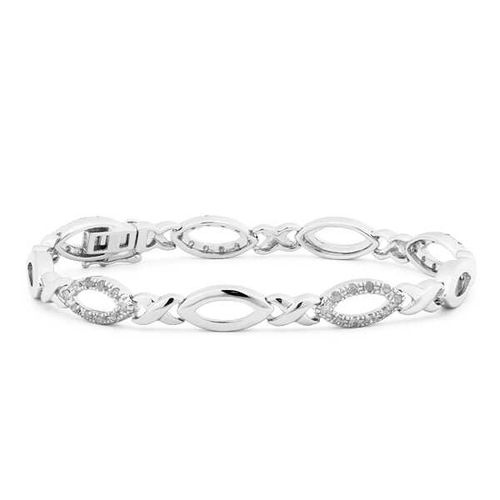 Pulseira em Prata com Diamantes Brancos Aprox. 1 ct 138365