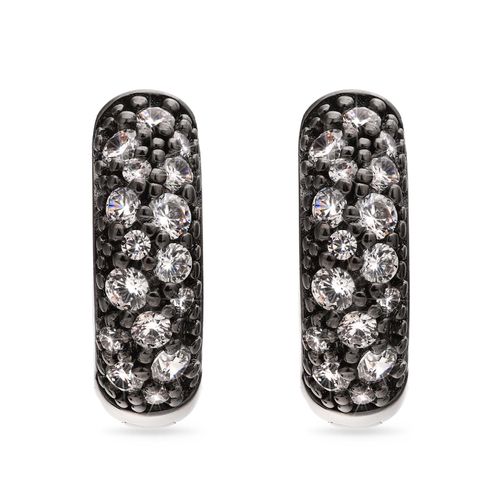 Par de Brinco Argola com Zirconias Aprox. 3,88 Cts 189055
