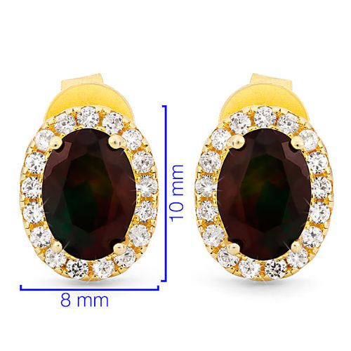 Conjunto de Prata com Opala e Zircônias 152914