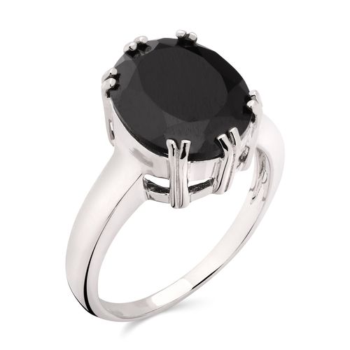 Anel de Prata com Black Spinel Aprox. 4,40 cts 159177