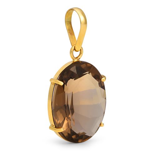 Pingente Topázio Fumê Linha Ouro 18k 197052