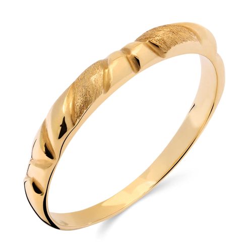 Anel com Efeito Diamantado em Ouro Amarelo 18k 190904