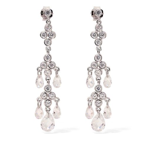 Par de Brinco de Prata Chandelier com Zirconias Aprox. 4 cts 183570