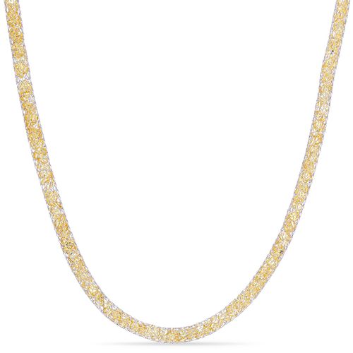 Colar de Prata com Zircônias Amarelas 138337