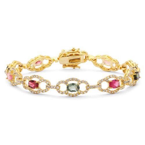Pulseira de Prata com Turmalinas Coloridas Aprox. 4,26 cts 143097