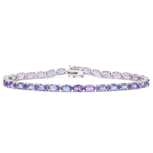 Pulseira de Prata Riviera com Tanzanitas Aprox. 14 cts 174839