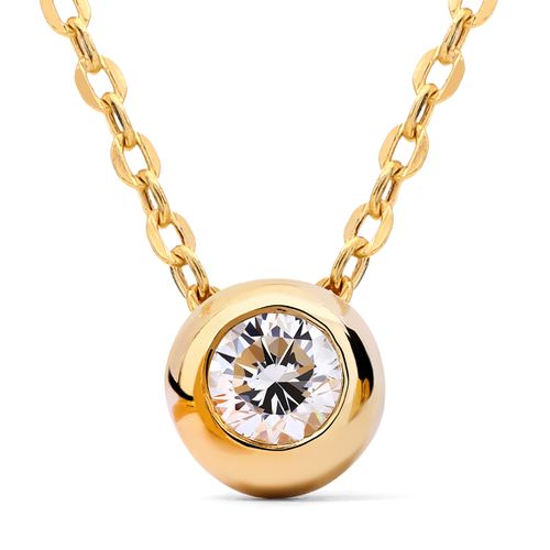 Pingente de Ouro Amarelo Ponto de Luz com Diamante VS1 Aprox. Tot. 10 Pts 100129
