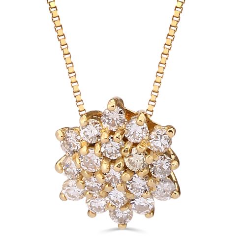 Pingente Chuveiro com Diamantes Ouro Amarelo 18 k 198686