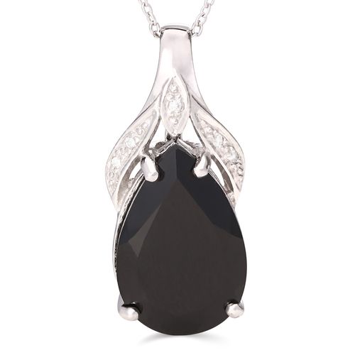 Pingente em Prata 925 com Black Spinel Gota 165575