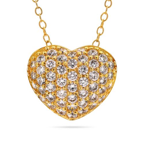 Pingente de Prata Coração com Zirconias 187004