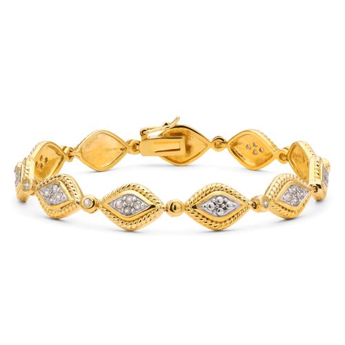 Pulseira de Prata com Diamantes Aprox. 1 ct 138373