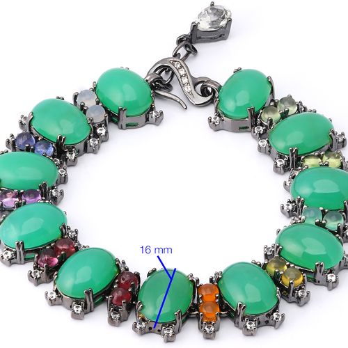 Pulseira Pedras Naturais Linha Prata Luxo 198074