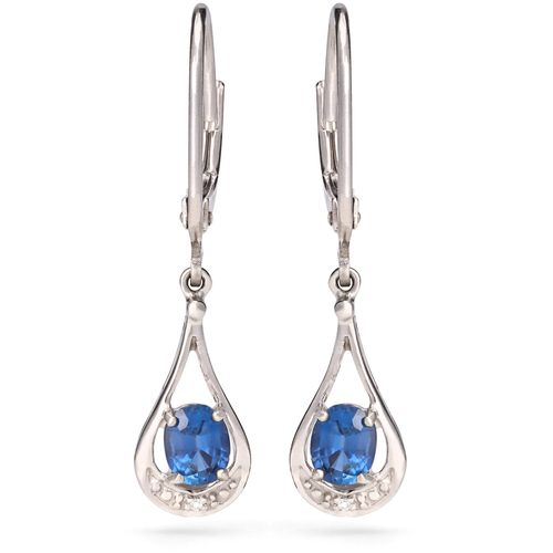 Par de Brincos em Prata 925 com Kianita e Diamantes 172400