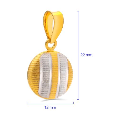 Conjunto Alshahba Redondo com Par de Brinco e Pingente de Ouro Amarelo 21k 120974