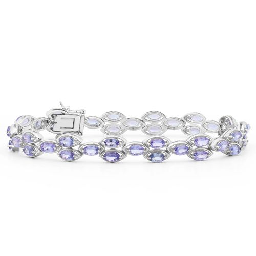 Pulseira de Prata em Tanzanitas Navetes Aprox. 9 cts 127270