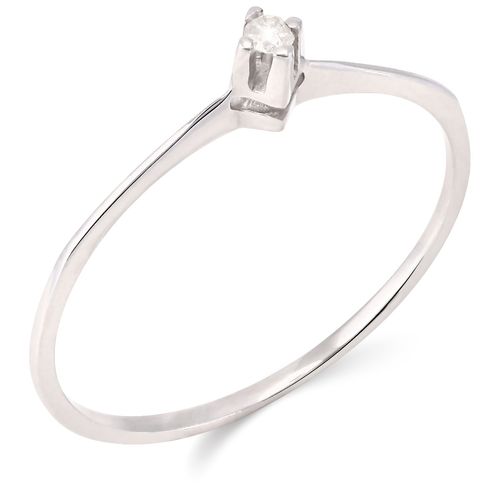 Anel Solitário em Ouro Branco 18k com Diamante Aprox. 2 pts 197940
