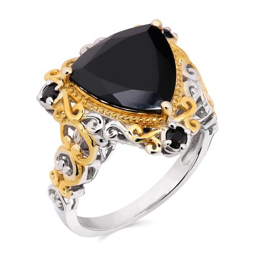 Anel de Prata com Black Spinel Aprox. 6,40 cts 182358
