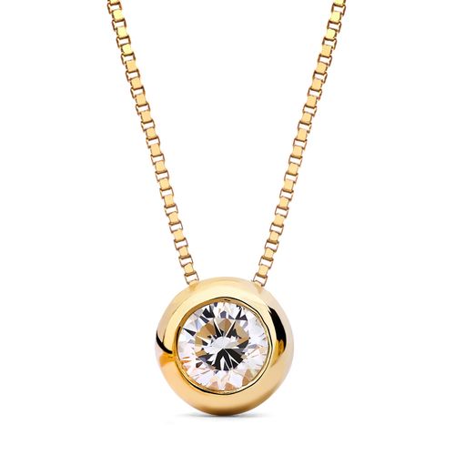 Pingente de Ouro Amarelo Ponto de Luz com Diamante VS1 Aprox. Tot. 10 Pts 100129