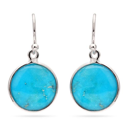 Par de Brinco de Prata com Turquesas Sleeping Beauty 100718