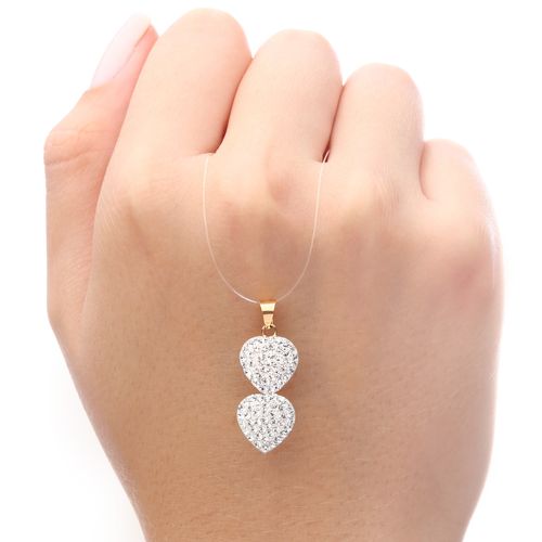 Pingente Corações com Cristais Swarovski 154076