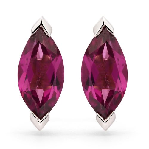 Par de Brinco Com Rodolita Navete Prata 167469