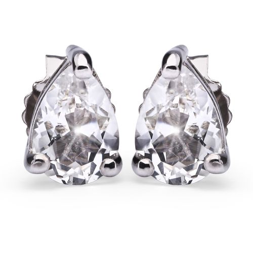 Par de Brincos Topazio Glacial Aprox. 1,20 cts Linha Prata 925 173497