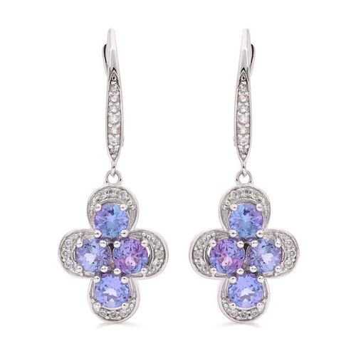 Par de Brinco em Prata com Tanzanitas Aprox. 2,25 cts 175902