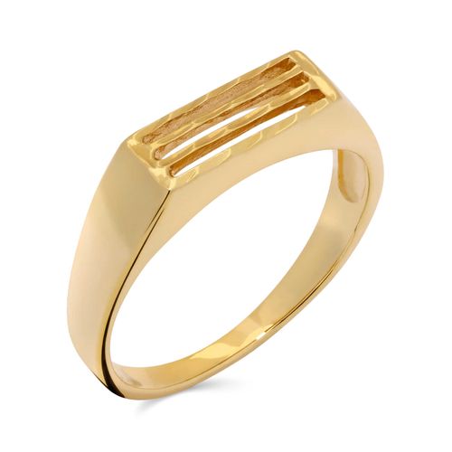 Anel Detalhes Vazado em Ouro Amarelo 18k 176642