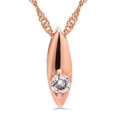 Pingente com Diamante em Ouro Vermelho 18k 179903